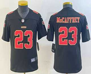 Youth San Francisco 49ers #23 Christian McCaffrey Black Red Fashion Vapor Limited Stitched Jersey,We sell and wholesale Youth San Francisco 49ers #23 Christian McCaffrey Black Red Fashion Vapor Limited Stitched Jersey on line form chian!